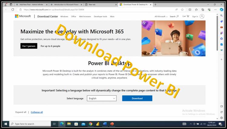 Download and install Microsoft Power BI (Business Intaligence) Lesson 2