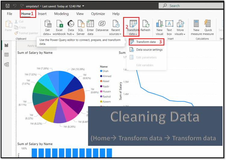 Cleaning data in Power BI: Transform (Edit) Data Lesson-5