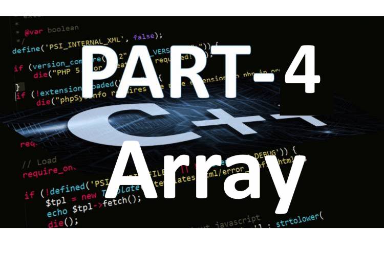 OOP CPP Programming language Array by Nadir Nadeem: Part-4