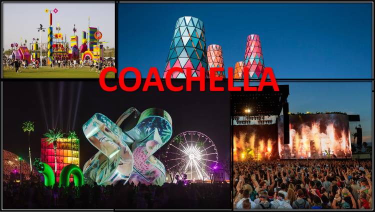 Coachella arts festival held annually at the Empire Polo Club in Indio, California