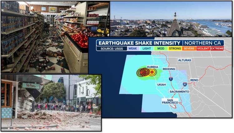 California is shook by 7.0-magnitude earthquake near Eureka