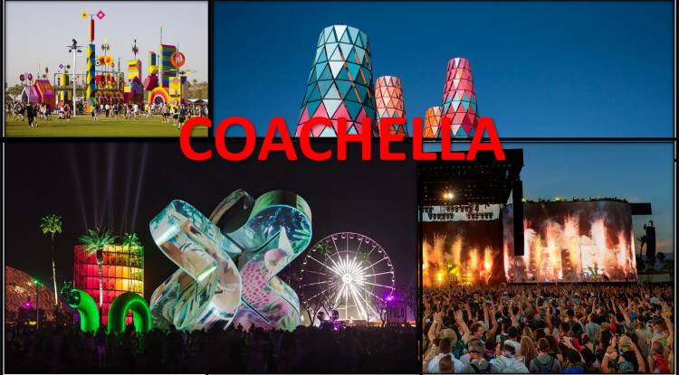 Coachella arts festival held annually at the Empire Polo Club in Indio, California