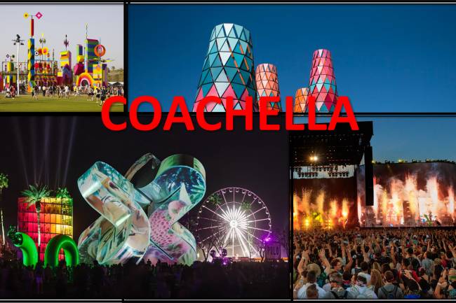 Coachella arts festival held annually at the Empire Polo Club in Indio, California