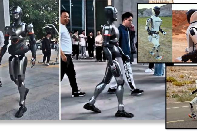 Human-like robot strolling around China: