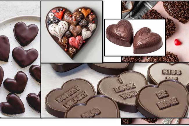 Detailed information about Chocolate hearts Shape