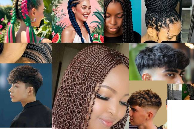 Watermelon braids and Textured fringe : Nice Hair Styles