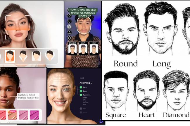 face shape detector for facial and Hair Styles